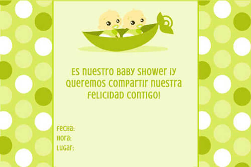 Invitaciones de Baby Shower Verde